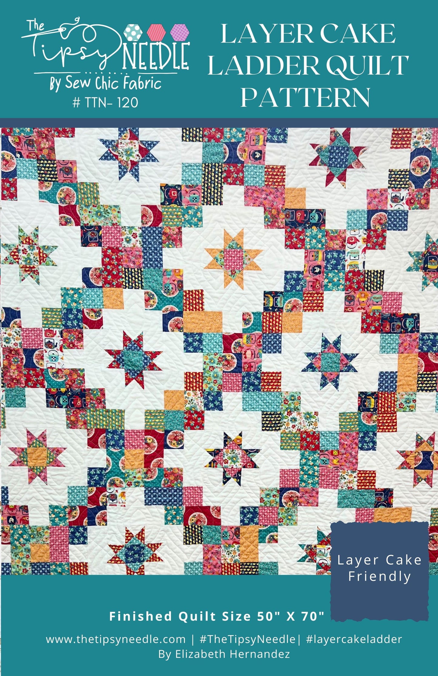 TTN-120 Layer Cake Ladder PDF Digital Quilt Pattern – The Tipsy Needle